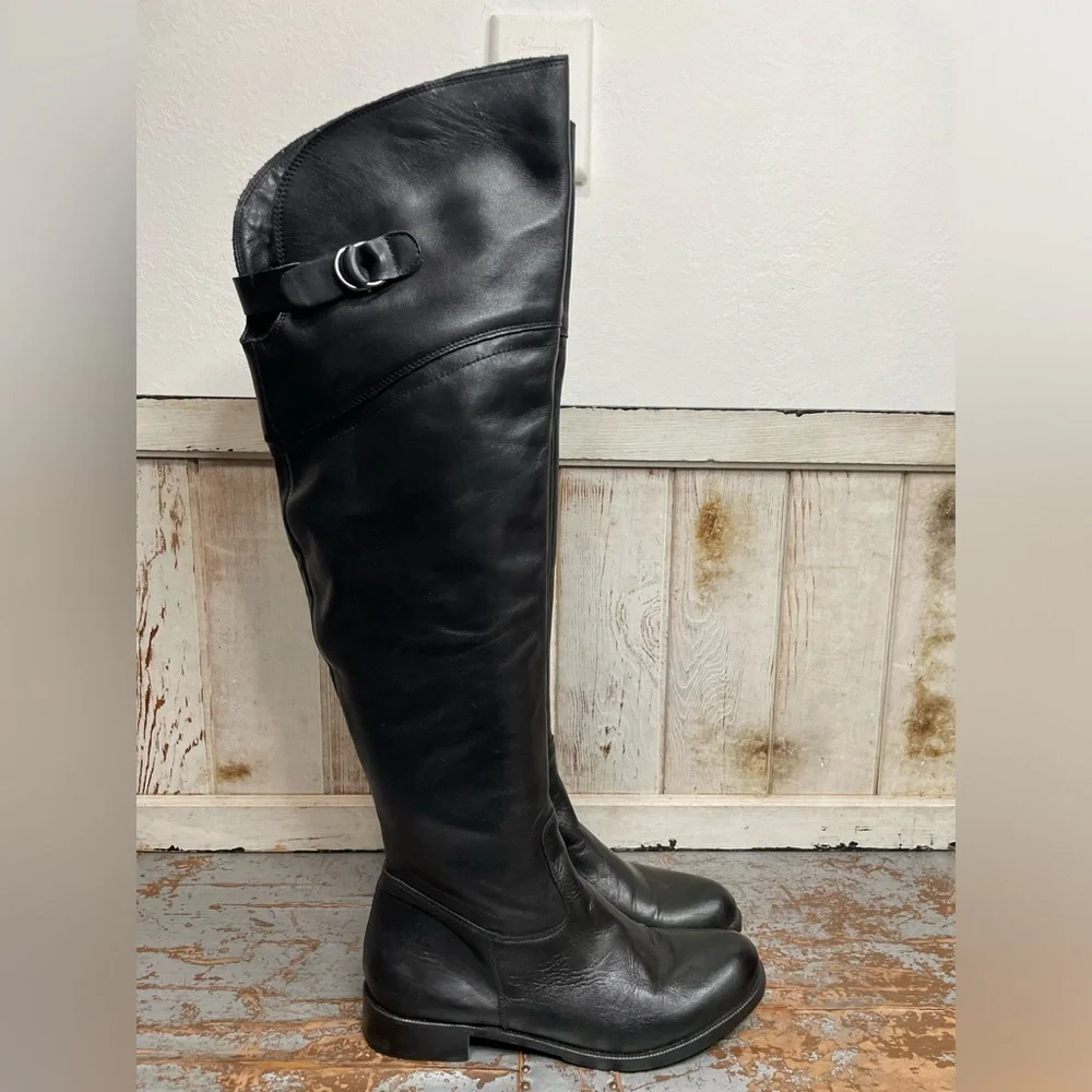 Rose Noire Italia Over The Knee Leather Boots